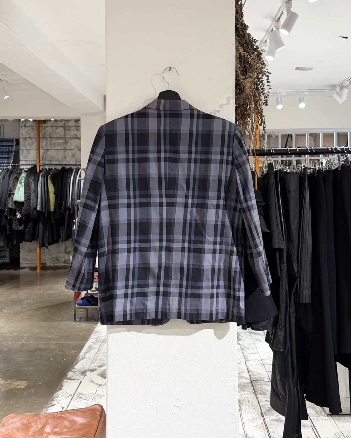 버버리 네이비 노바 체크 투버튼 자켓/스커트 (셋업)  상품이미지5