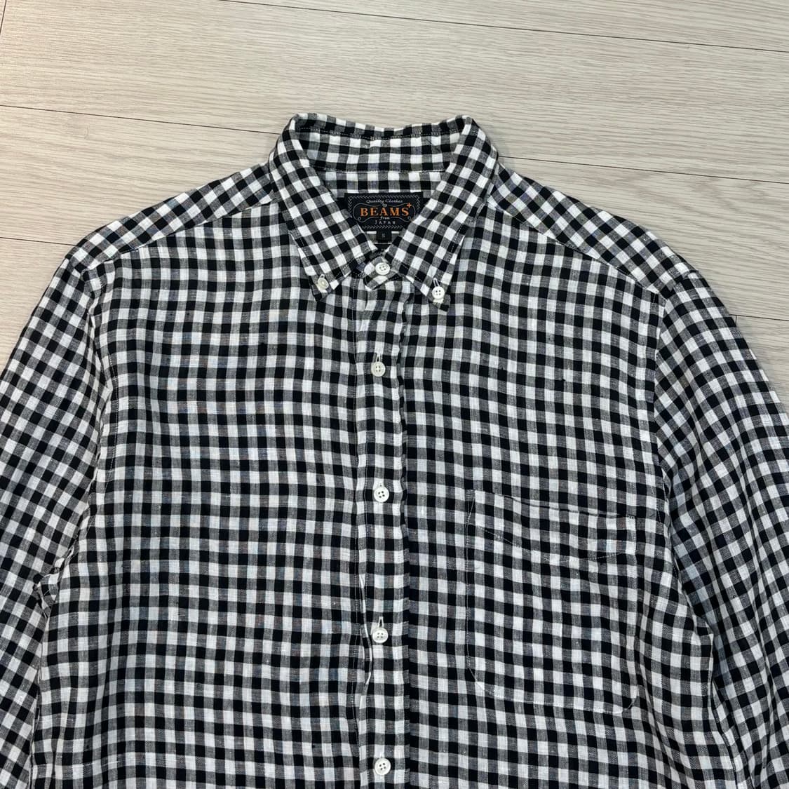 Beams Plus Linen Check Shirt 빔즈 린넨 셔츠 상품이미지2