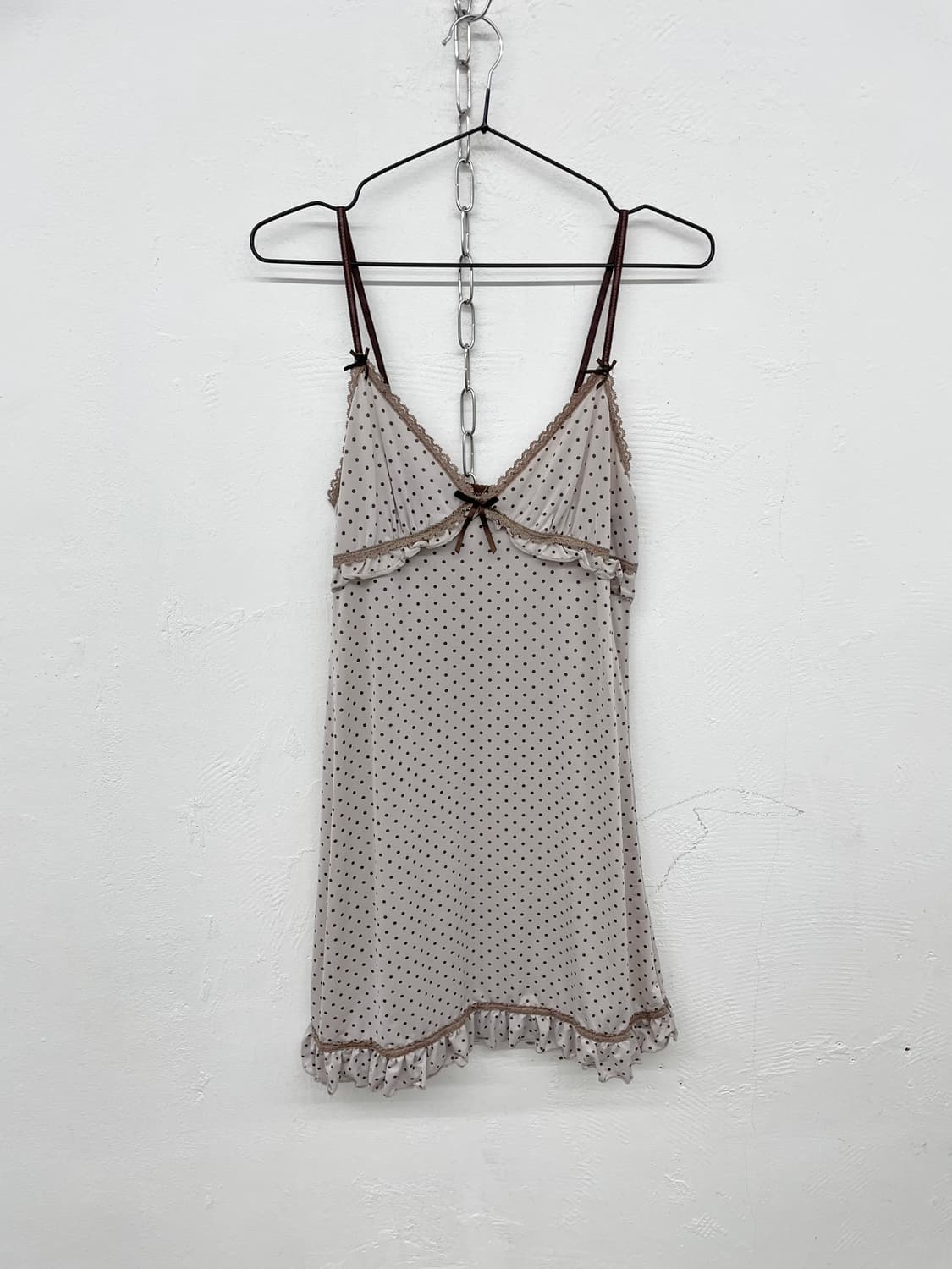 코지 라떼 도트 레이스 슬립 상품이미지4