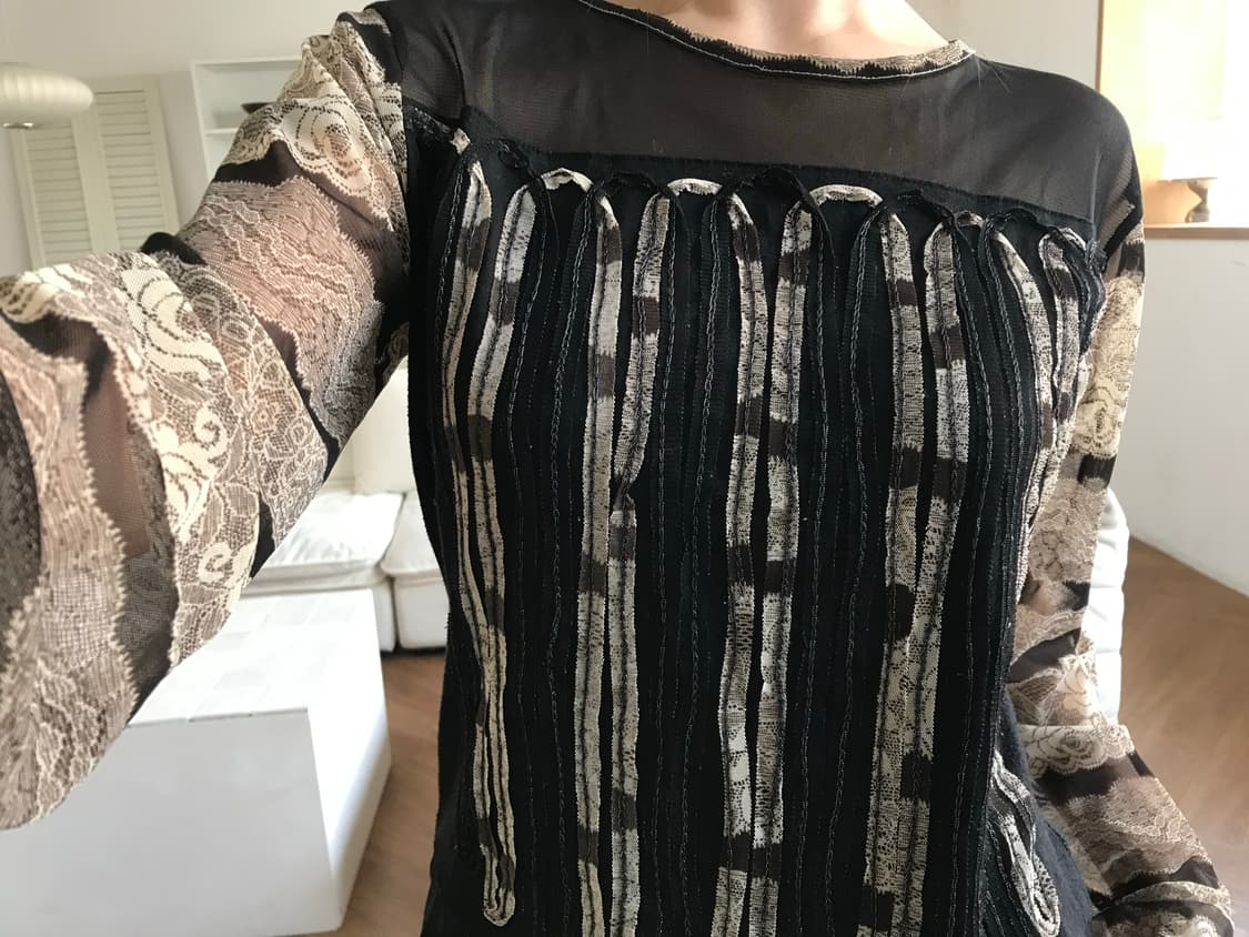 vintage pattern mash top 상품이미지5