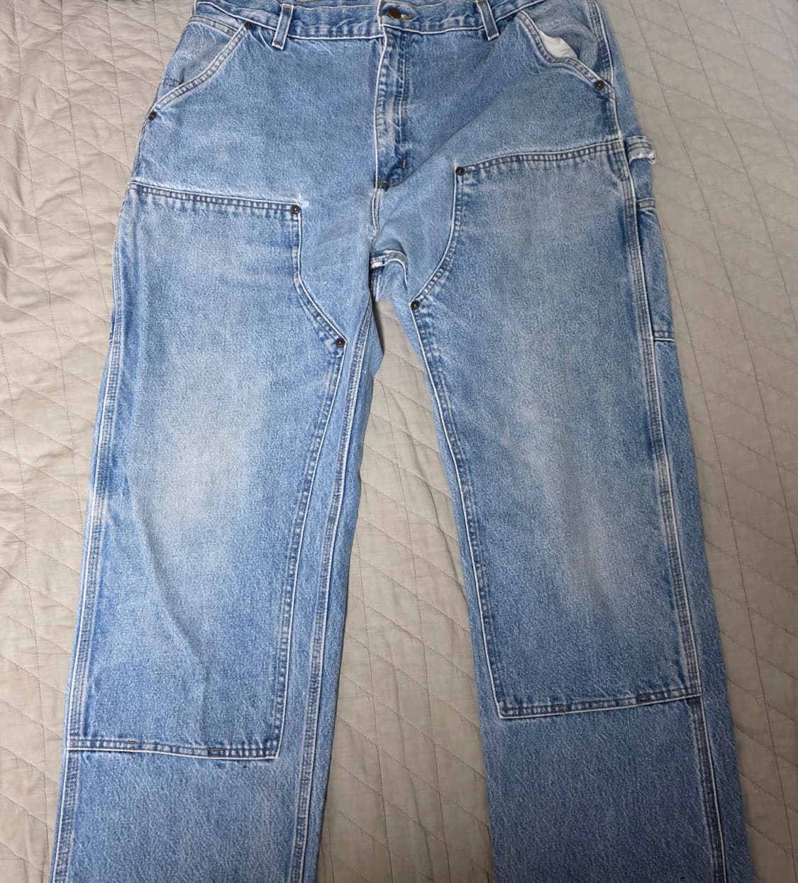 [38X34] 00s 빈티지 칼하트 더블니 B73 DST 데님팬츠 B-8 상품이미지1