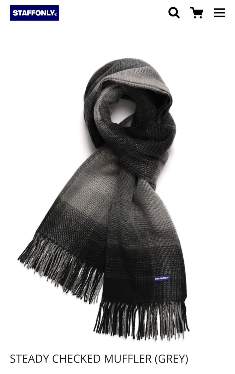 (새상품) 스텝온리 STEADY CHECKED MUFFLER  상품이미지2