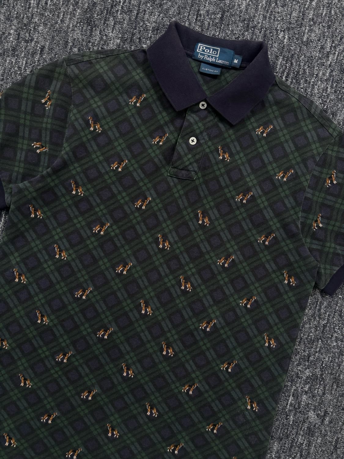 폴로 도그 체크 패턴 반팔 PK 카라티 상품이미지4