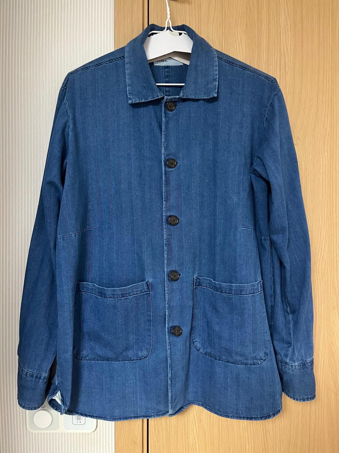 유니버셜웍스 헤링본 데님 트레베일 오버셔츠 (M) 상품이미지1