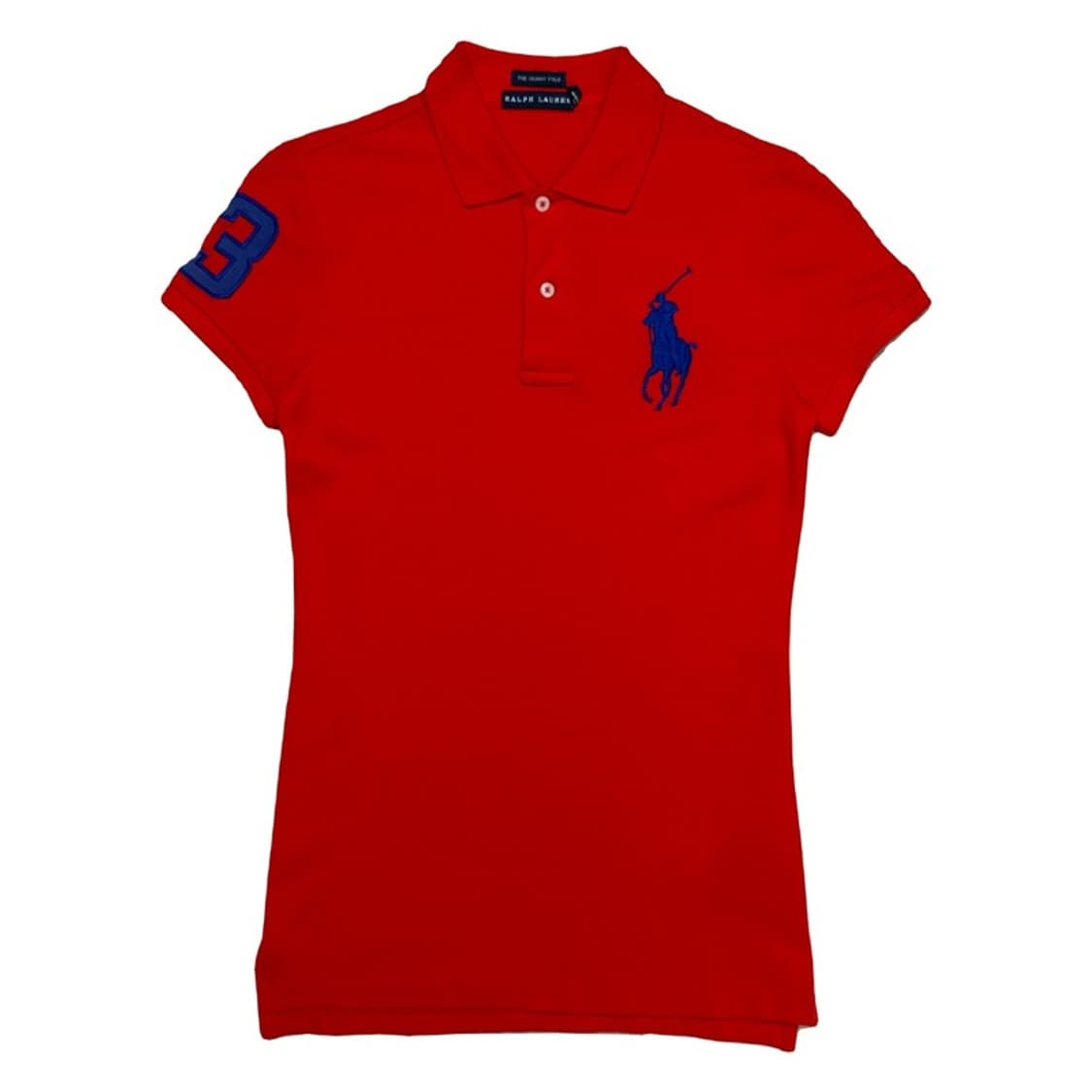 폴로 랄프로렌 빅포니 스키니핏 PK 카라 티셔츠 레드 S 상품이미지1