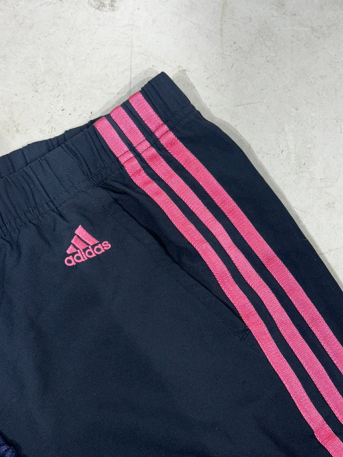 아디다스 네이비 핑크 삼선 로고 와이드 추리닝 트레이닝 트랙 팬츠 M 상품이미지6