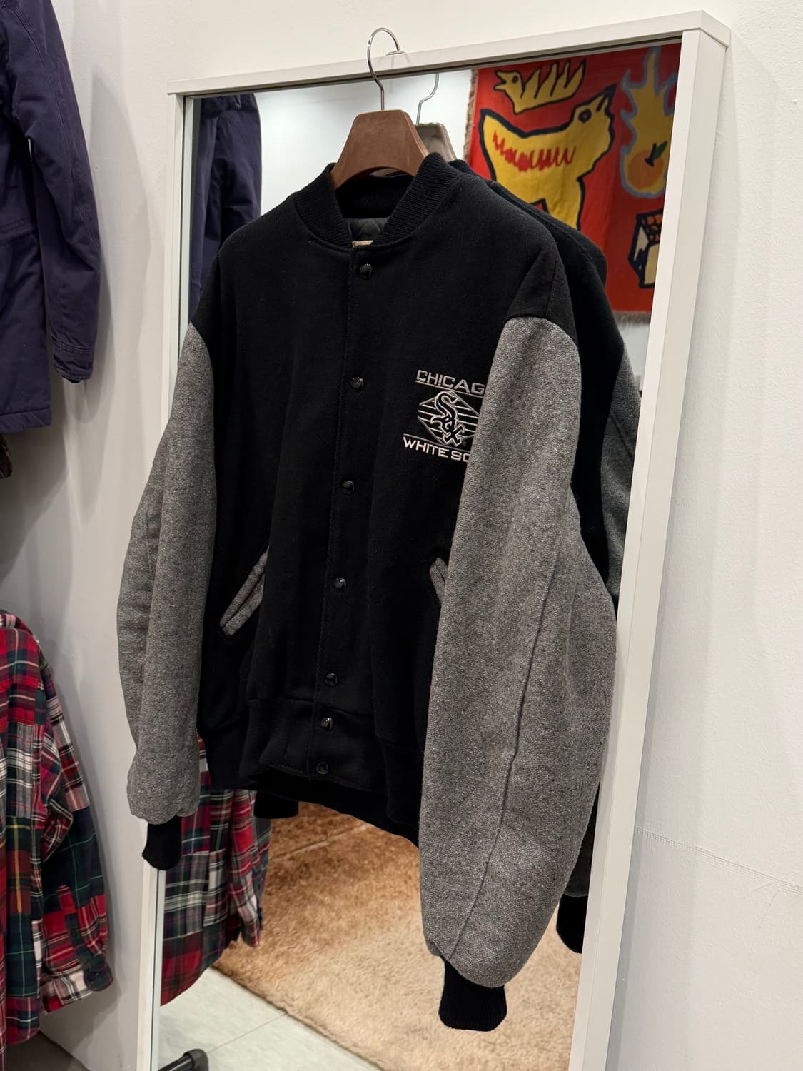 90s Delong MLB 화이트 삭스 울 바시티 자켓 (USA) 상품이미지1