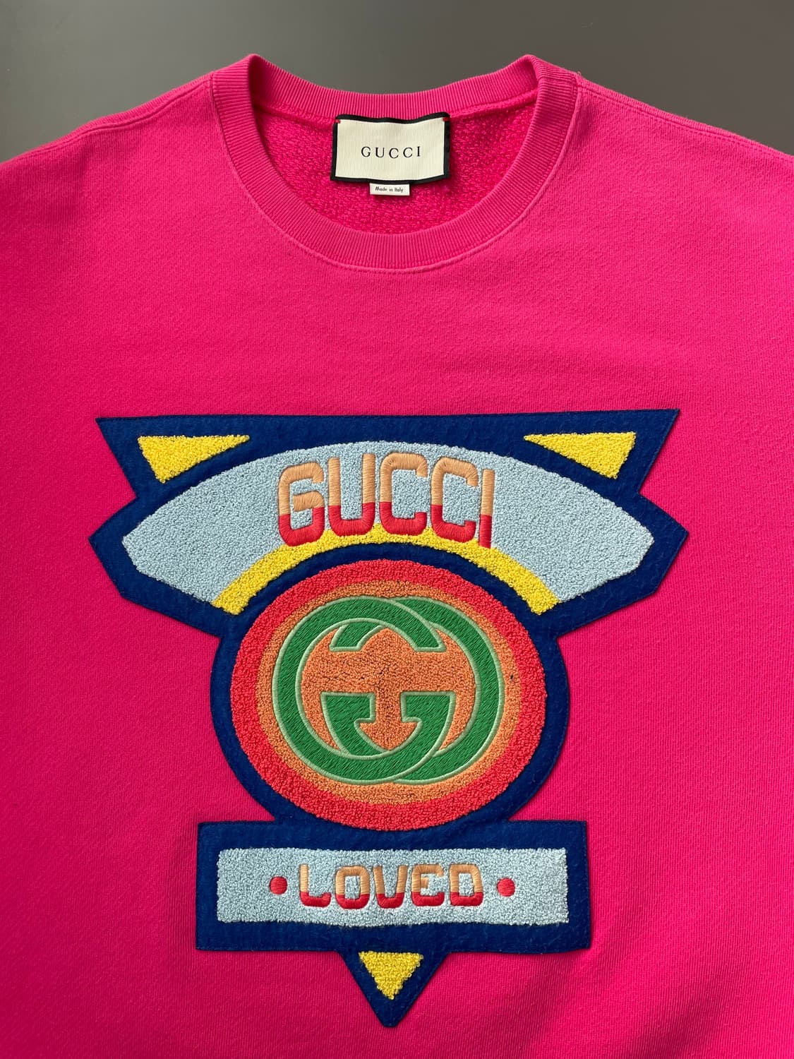 [XS] GUCCI 구찌 여성 푸시아 LOVED 스웻셔츠 맨투맨 상품이미지3