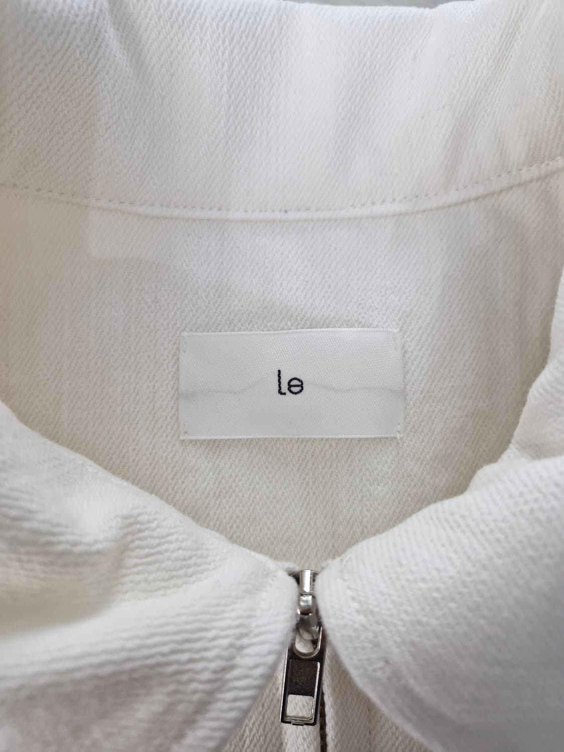 르(LE) 데님 크롭 자켓 화이트 상품이미지4