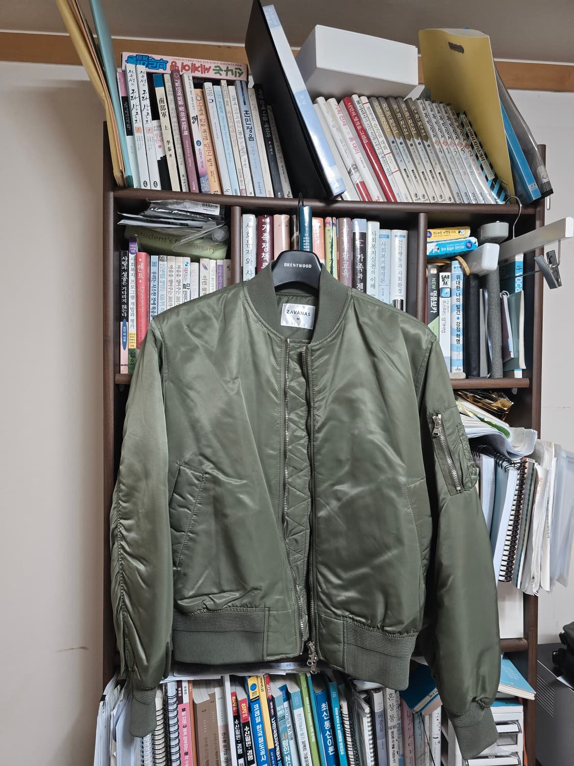 자바나스 에센셜 MA-1 패딩 자켓 카키 M 상품이미지2