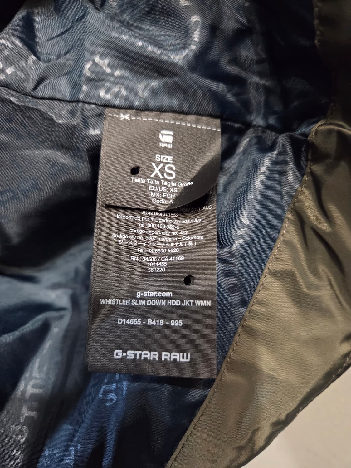 G-Star RAW 패딩 점퍼 후드 탈부착(XS/여성/택없음) 상품이미지10