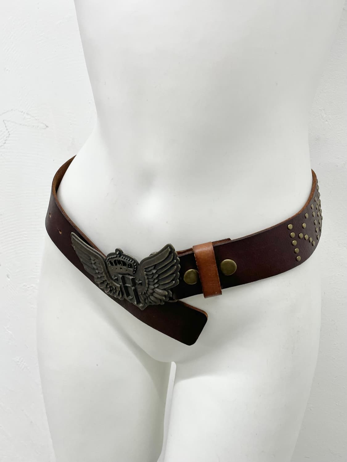 리얼레더 스터드 버클 벨트 상품이미지3