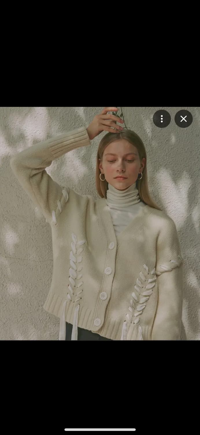 vocavaca 보카바카 리본 트림 가디건 상품이미지1