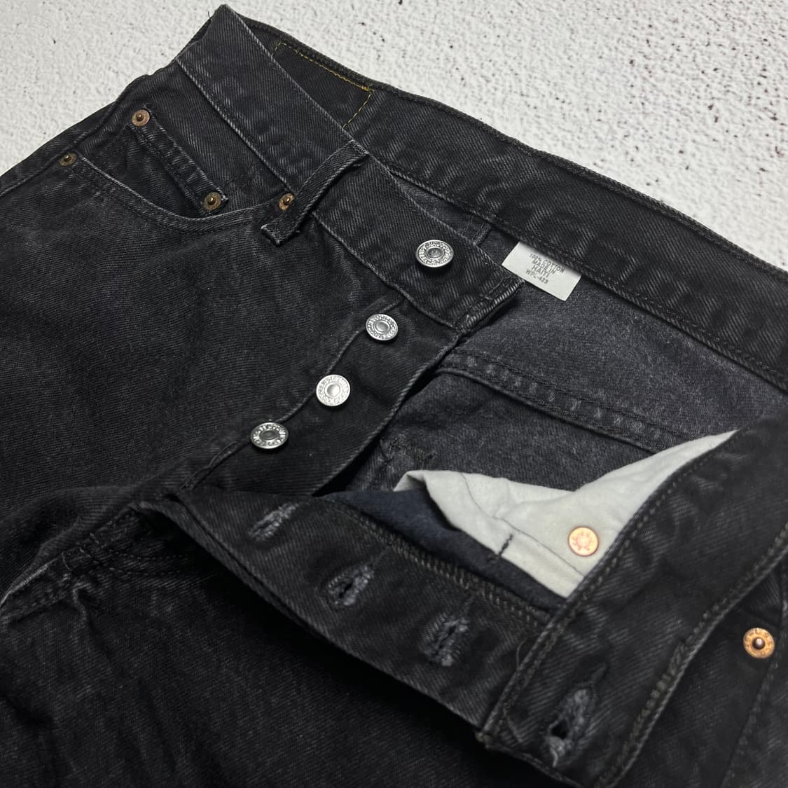 00s Levi's 501 Original Fit Black Denim  상품이미지5