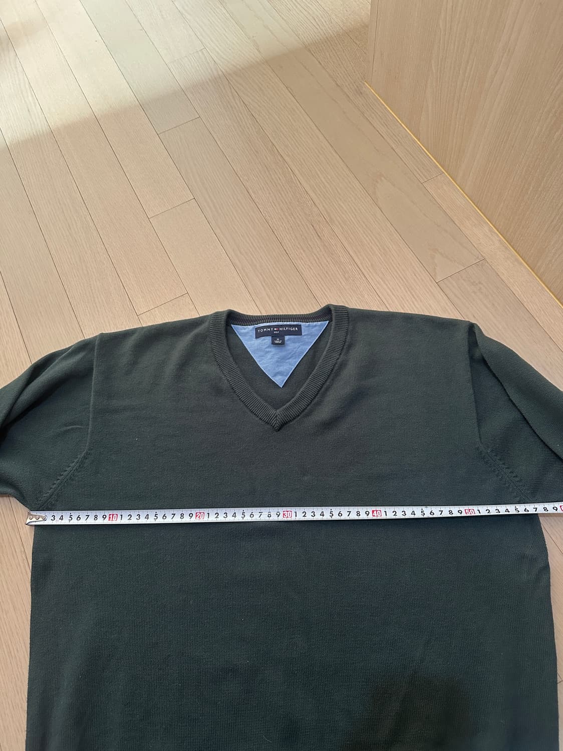 타미힐피거 브이넥 니트 M 딥그린 상품이미지4