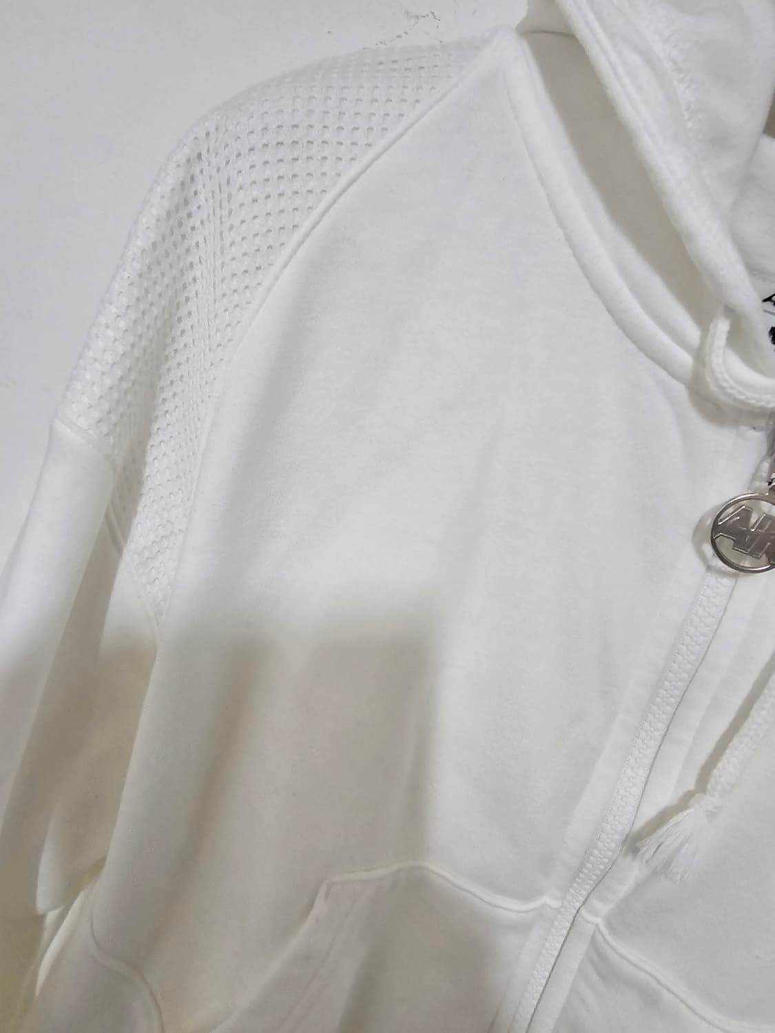 나이키 여성 오버사이즈 화이트 집업 후두 크롭 L/90 새상품 상품이미지4