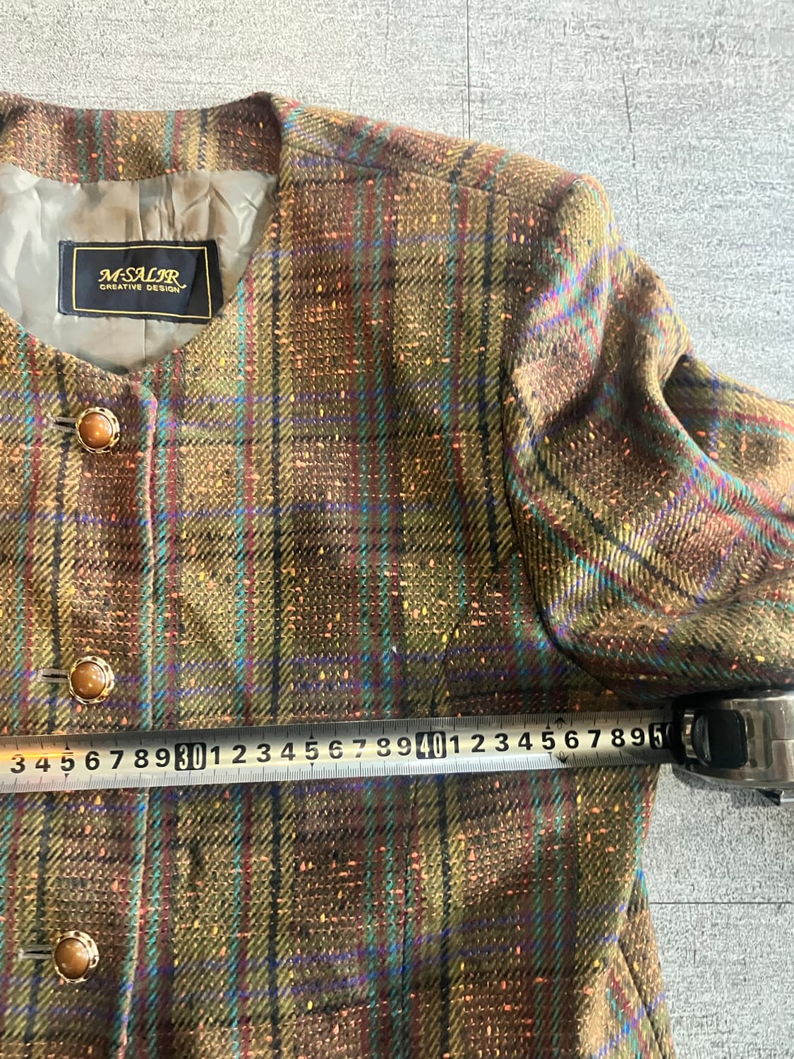 일본빈티지 Mssljr 하구미모리걸 달천깔페어리 복고풍 트위드자켓 상품이미지4