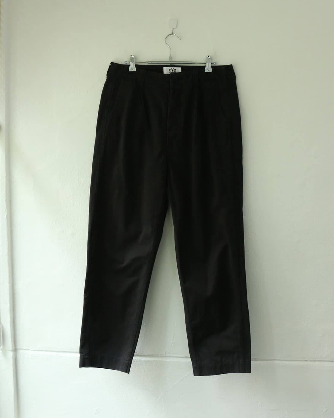 아이 준야 와타나베 맨 블랙 코튼팬츠 상품이미지1