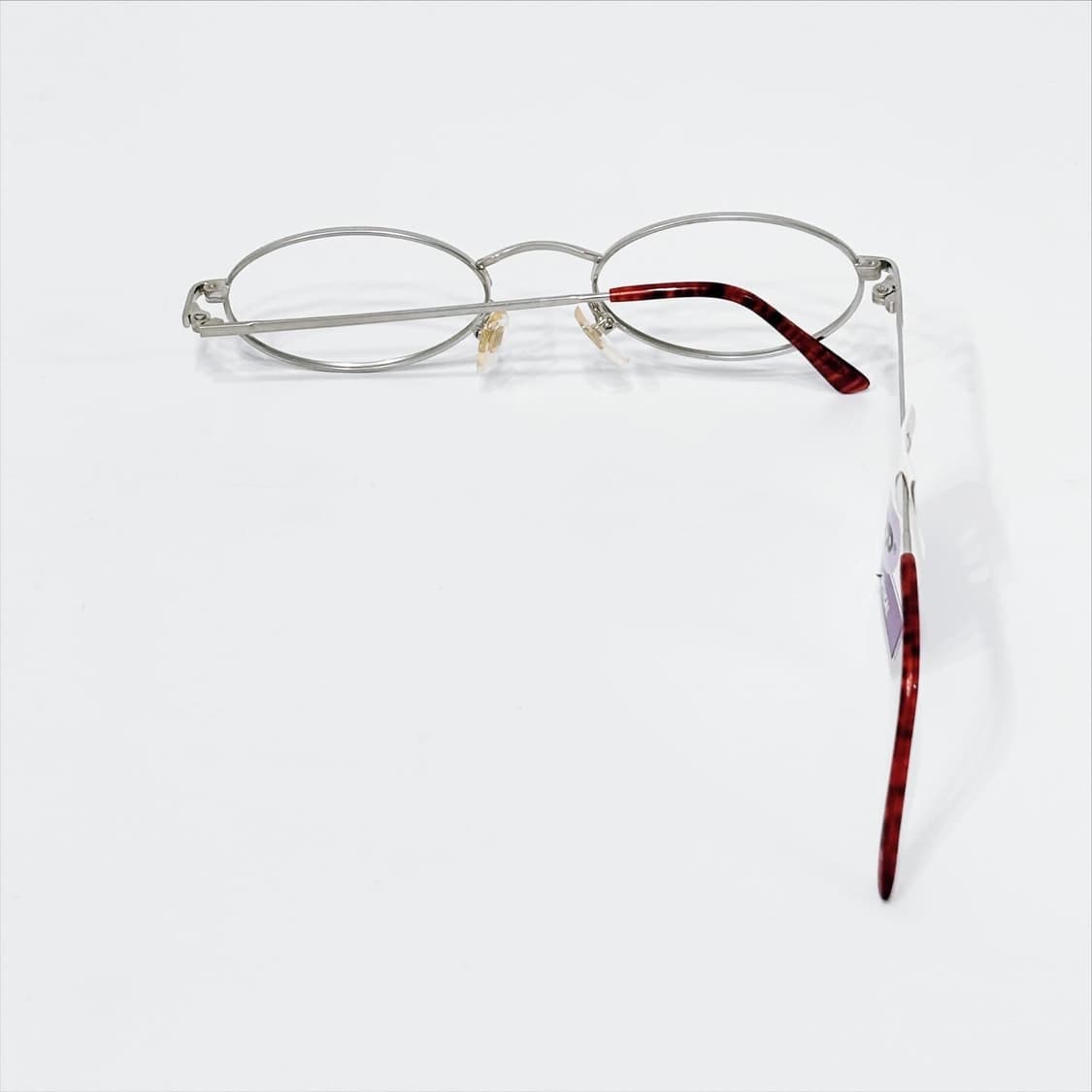 TOP 매트 실버 오벌 메탈 데드스탁 빈티지안경 상품이미지3