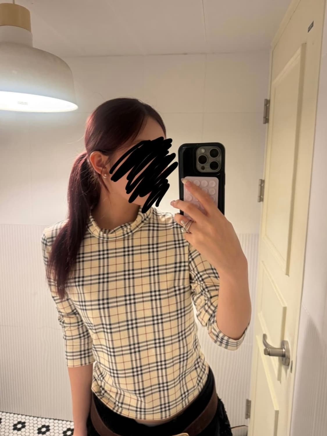 버버리 체크 터틀넥 롱슬리브 상품이미지4