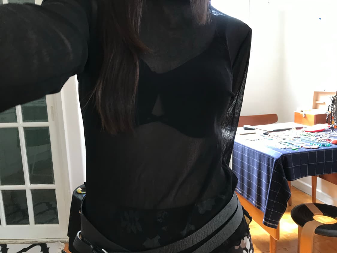 vintage black mash top 상품이미지6