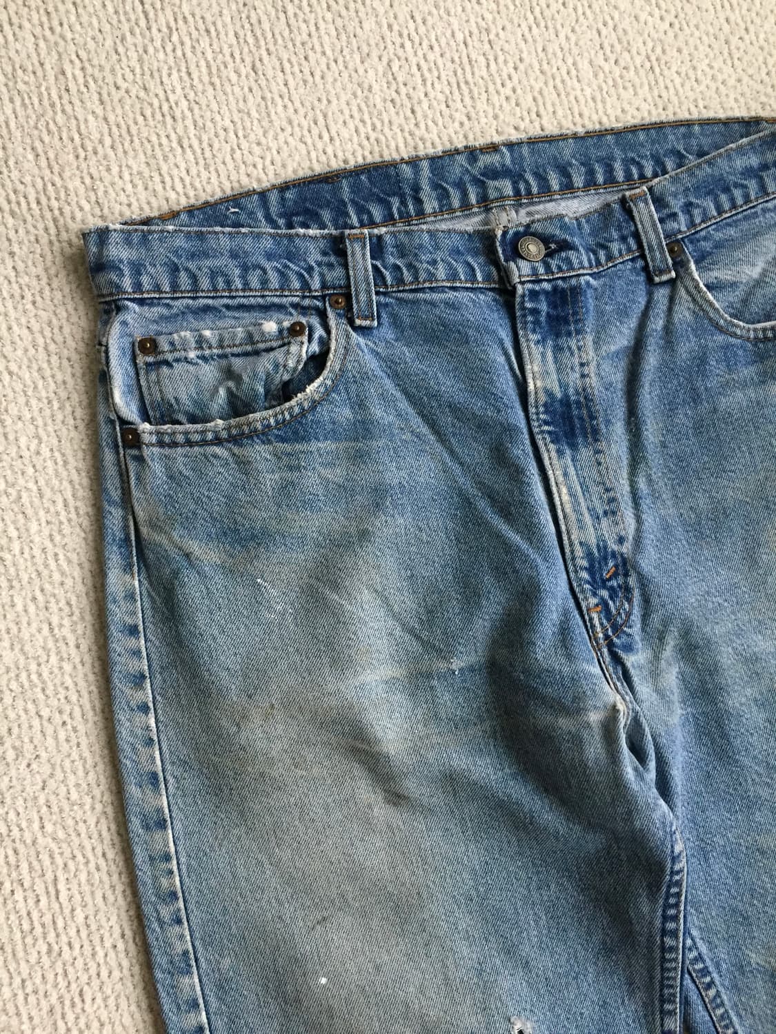 80‘s levis 505 레귤러 스트레이트 블랭크탭 굿에이징 상품이미지3