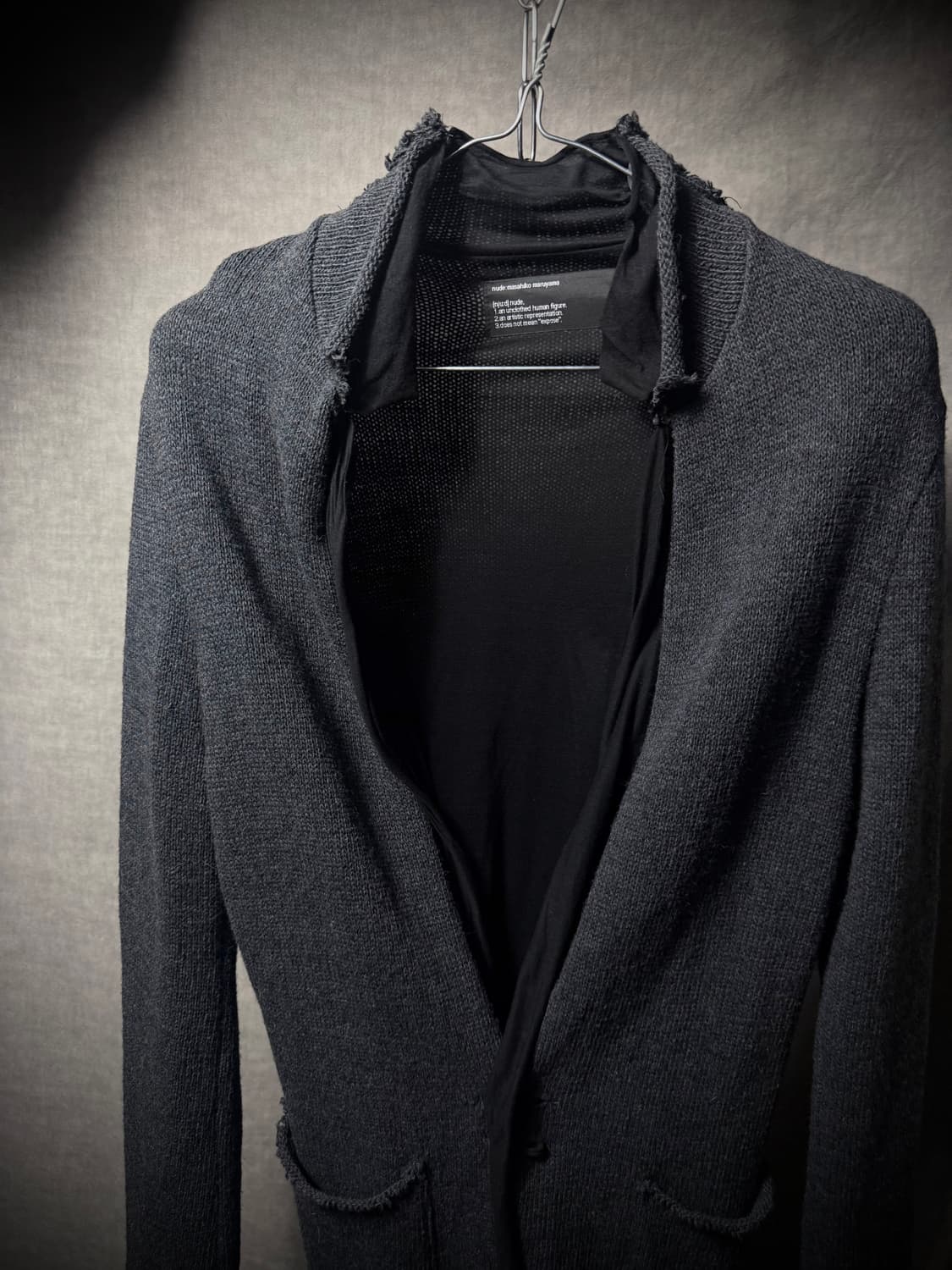 nude:mm Raw Edge Layered Knit Cardigan   상품이미지3