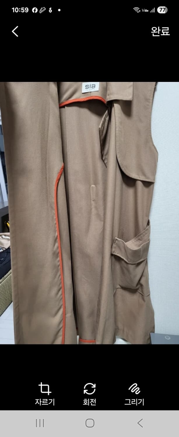 (새제품) 간절기코트,민소매 트렌치코트 Sia F 55-88 상품이미지4