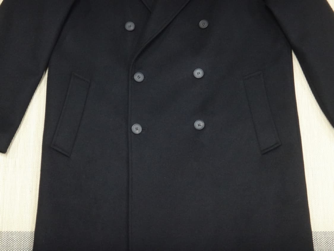 (L) 인사일런스 울 캐시미어 더블 롱코트 블랙 상품이미지4