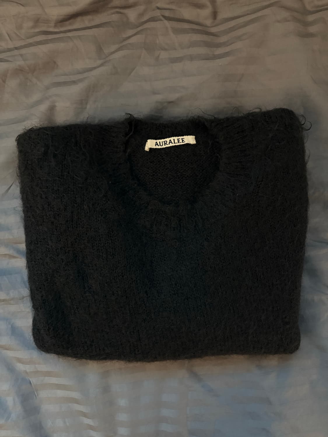 오라리 모헤어 슈퍼키드 니트 블랙 4사이즈 상품이미지1