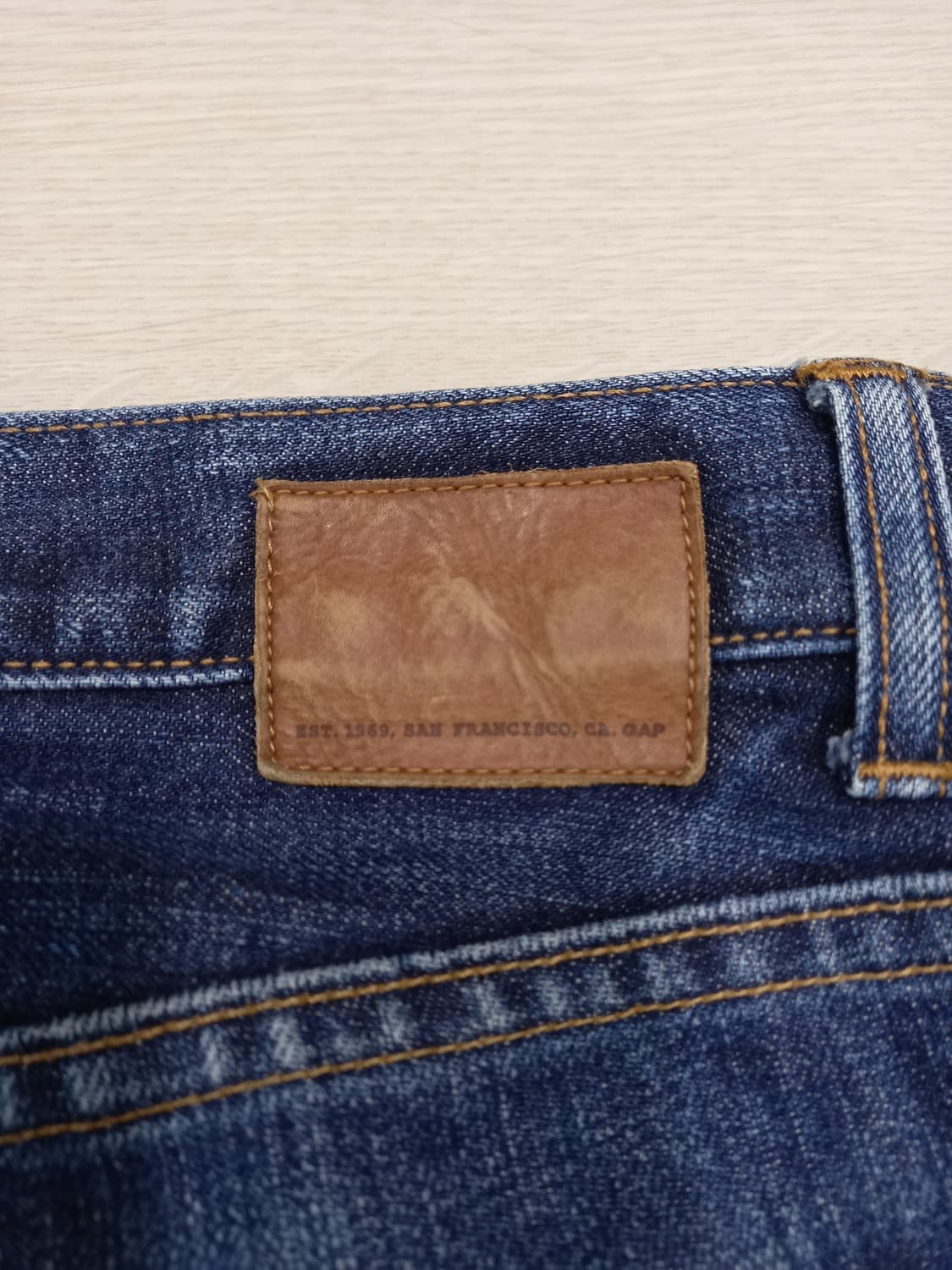 32 GAP 워싱 세미와이드진 버튼플라이 32-366 상품이미지5