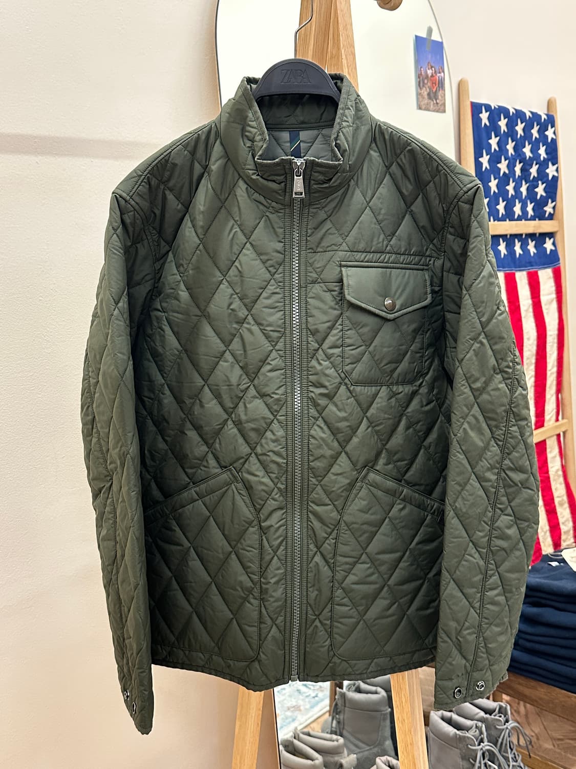 [새제품] 폴로 랄프로렌 퀼팅자켓 올리브 L 상품이미지1