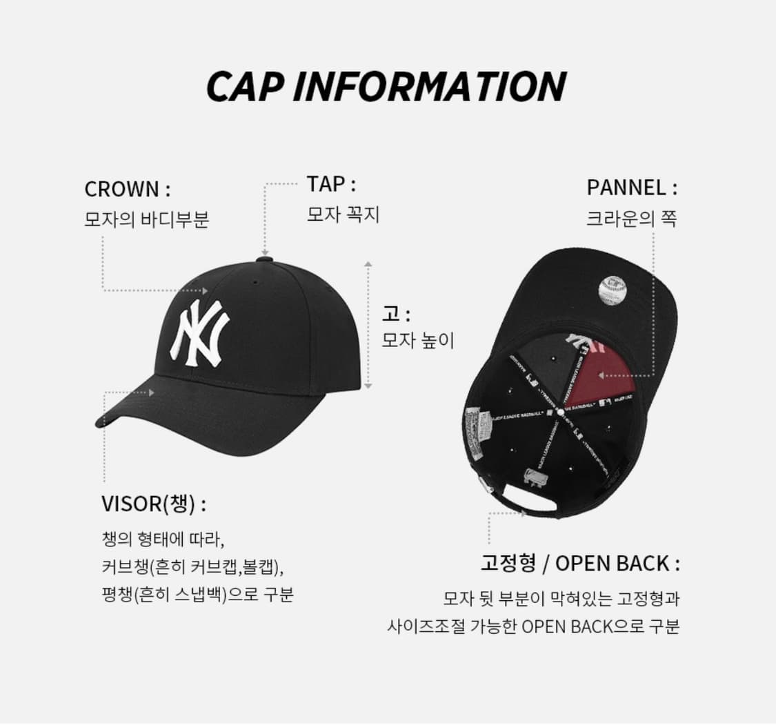 MLB 쉐도우 커브캡 NY 뉴욕 블랙 볼캡 모자 상품이미지4
