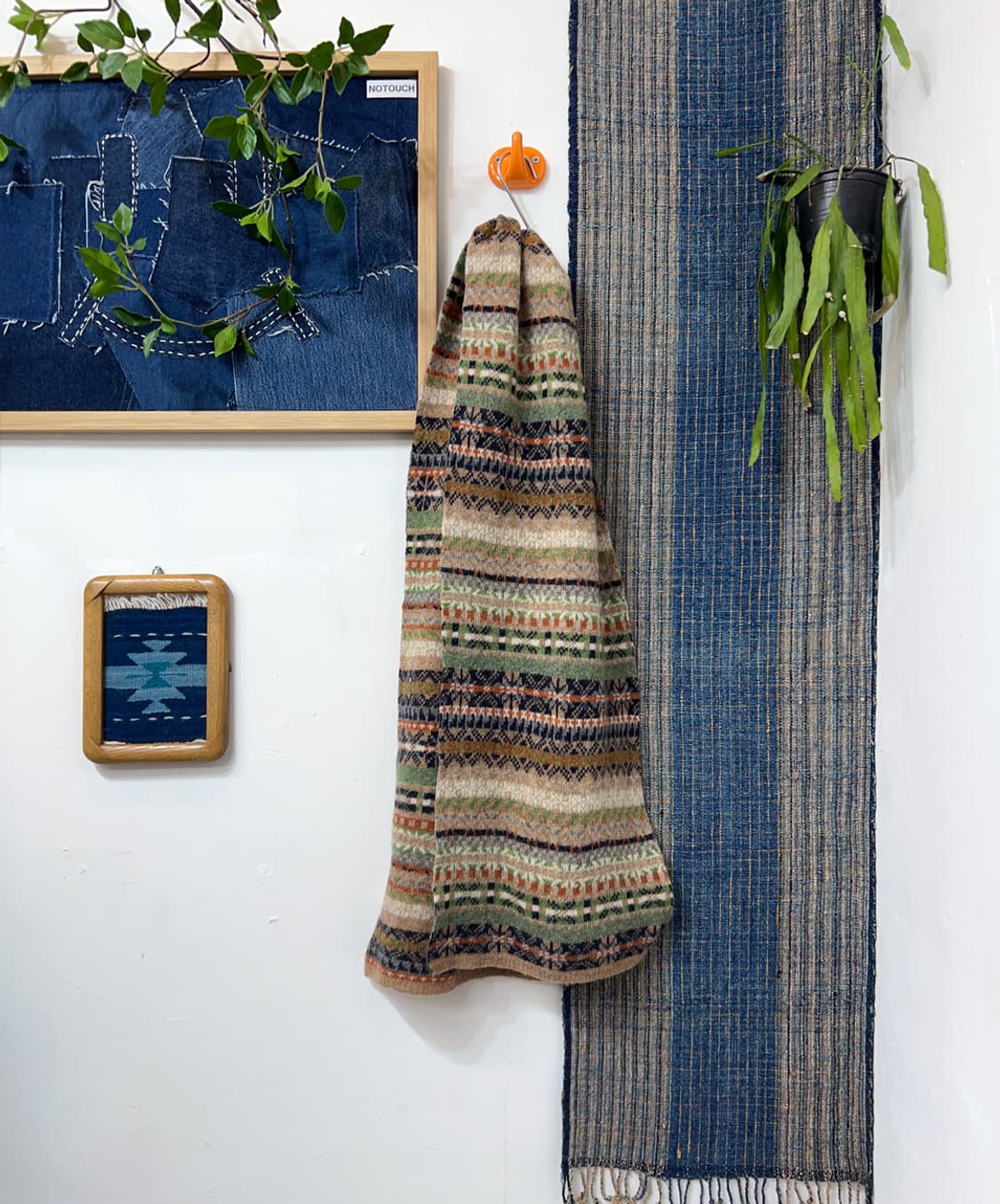 NIKO AND… Fair Isle Pattern Wool Muffler 상품이미지1