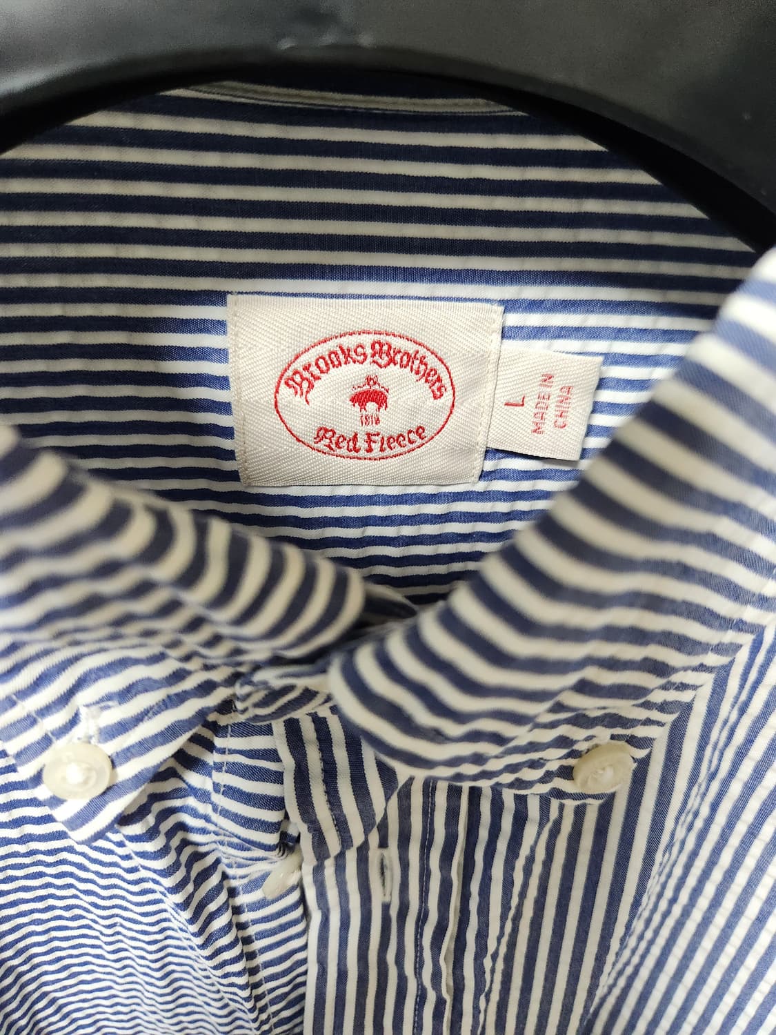 브룩스브라더스 시어서커 스트라이프 긴팔 셔츠L 상품이미지3