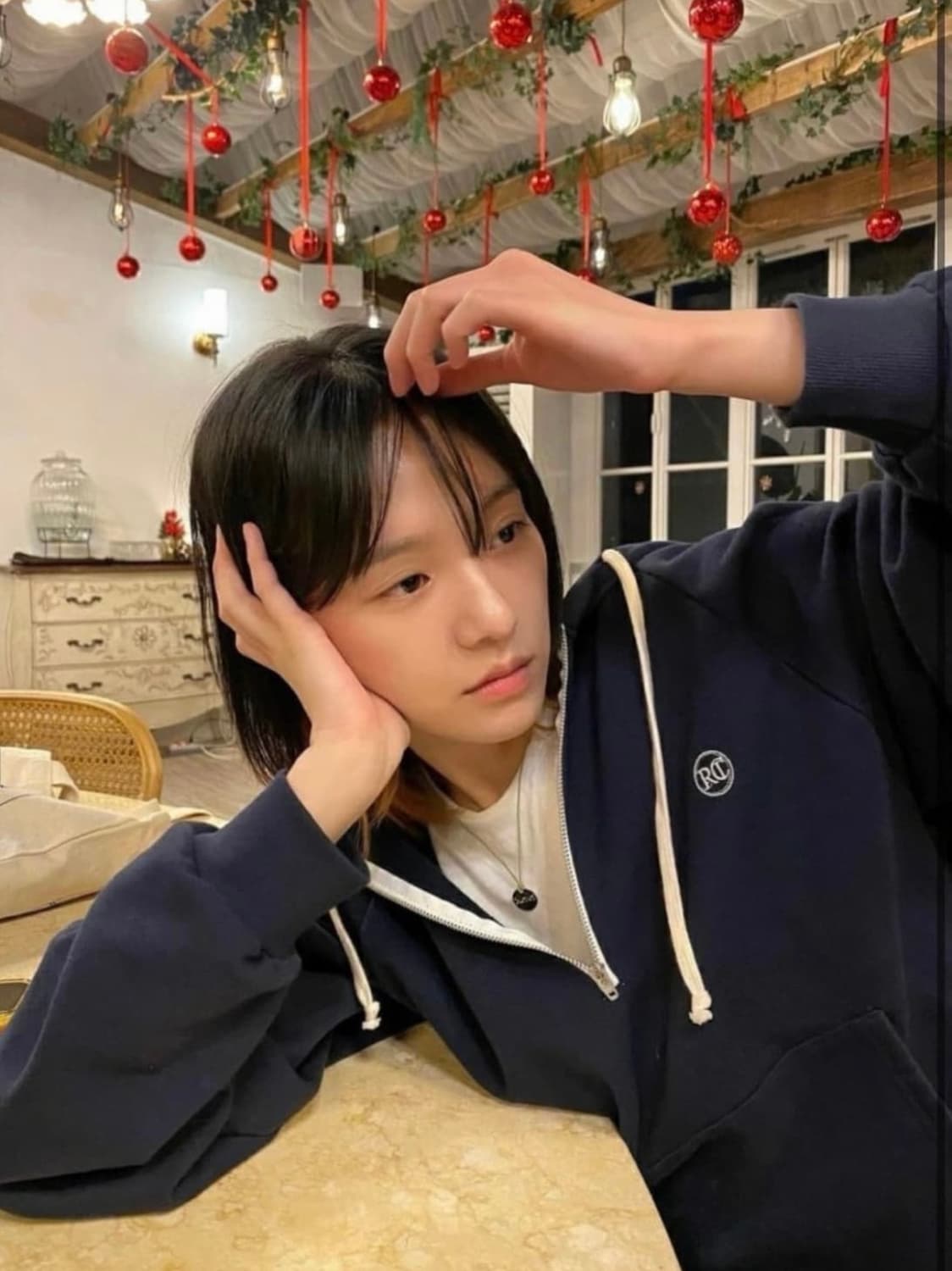 렉토 시그니처 로고 후드 그레이  상품이미지2