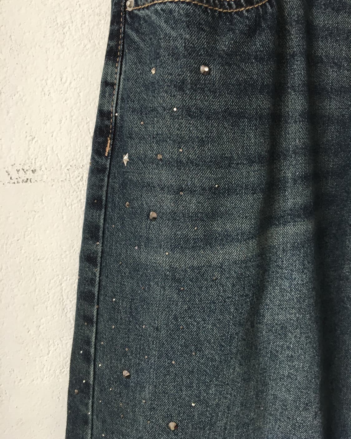 Cubic point wide denim pants 상품이미지4