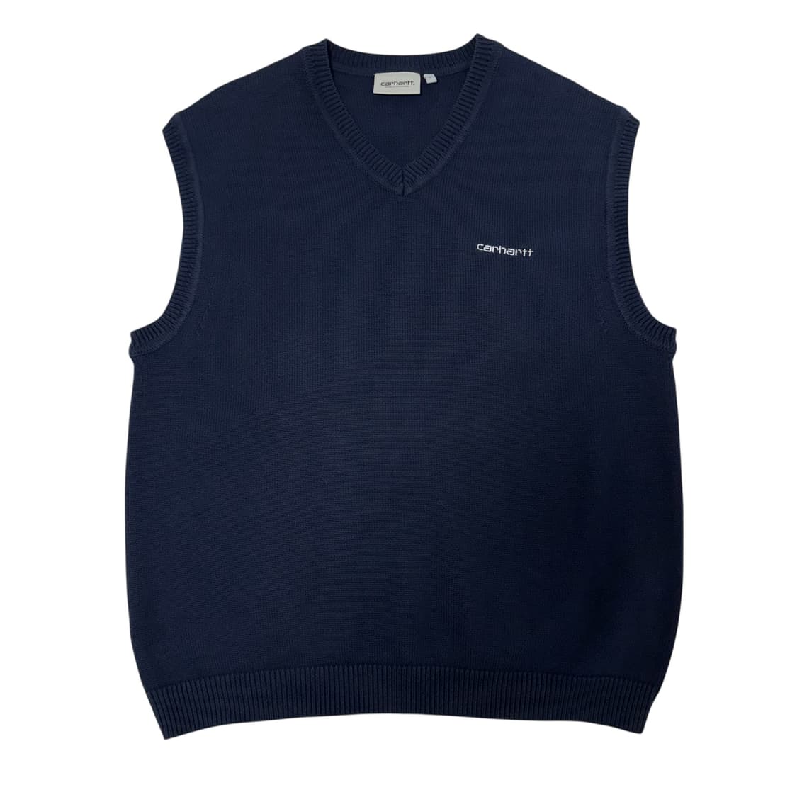 칼하트 WIP 스크립트 니트 베스트 네이비 L 상품이미지1