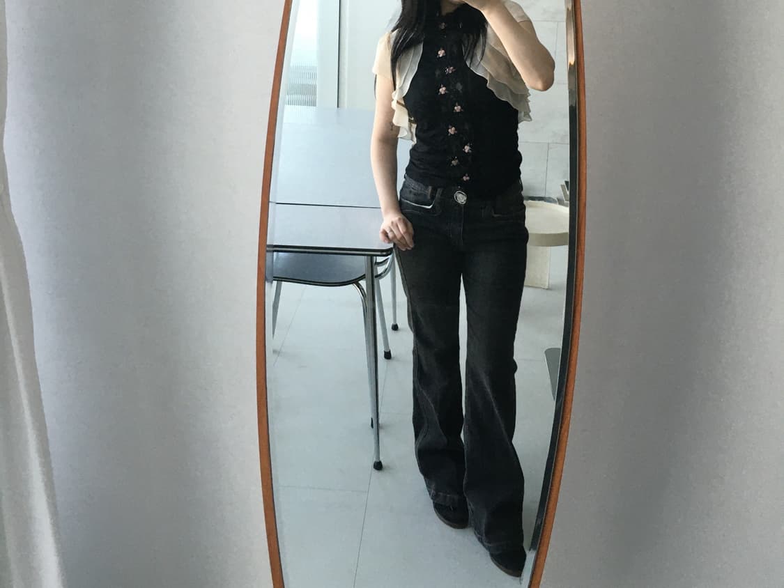 flower button bootcut denim 상품이미지7