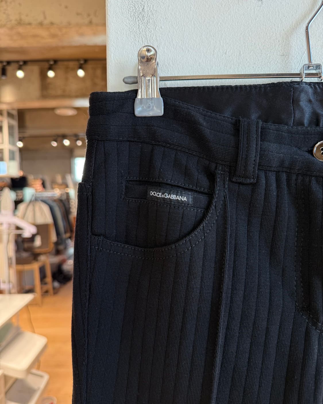 돌체앤가바나 블랙 코튼 스키니 팬츠  상품이미지4
