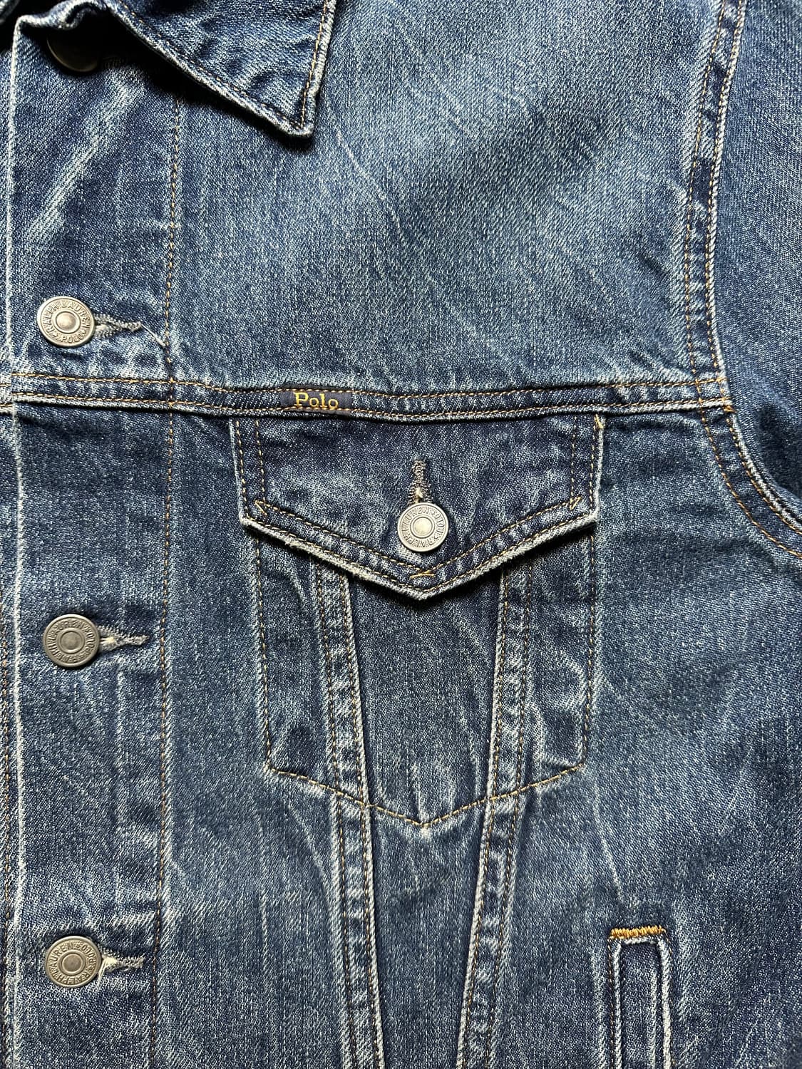 폴로 랄프로렌 연청 데님 자켓 M 상품이미지2