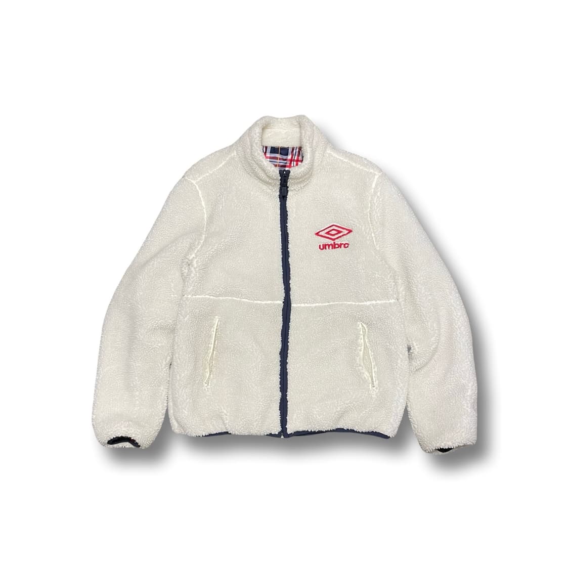 [M] 엄브로 아이보리색 뽀글이 플리스 리버시블 상품이미지1