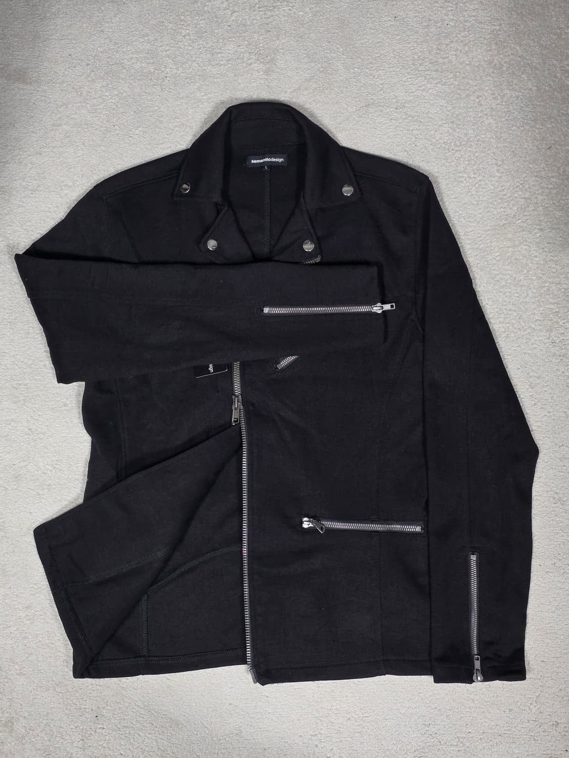 semanticedesign 세만틱디자인 블랙 라이더 자켓 L 상품이미지1