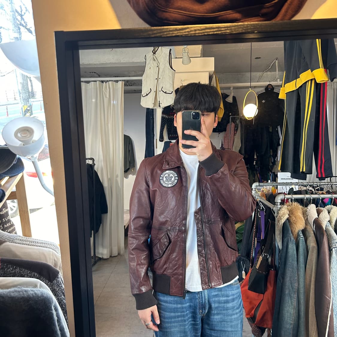 S) 타미힐피거 리얼레더 염소가죽 가죽자켓 레더자켓 상품이미지2