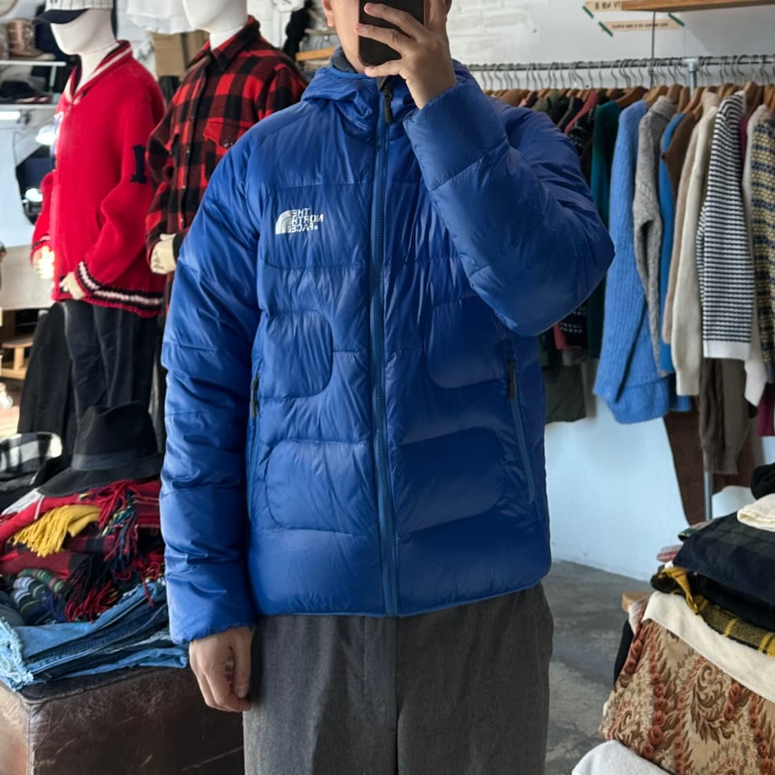 (착용컷) 90's 노스페이스 써밋 시리즈 후드 다운 자켓 (100) 상품이미지3