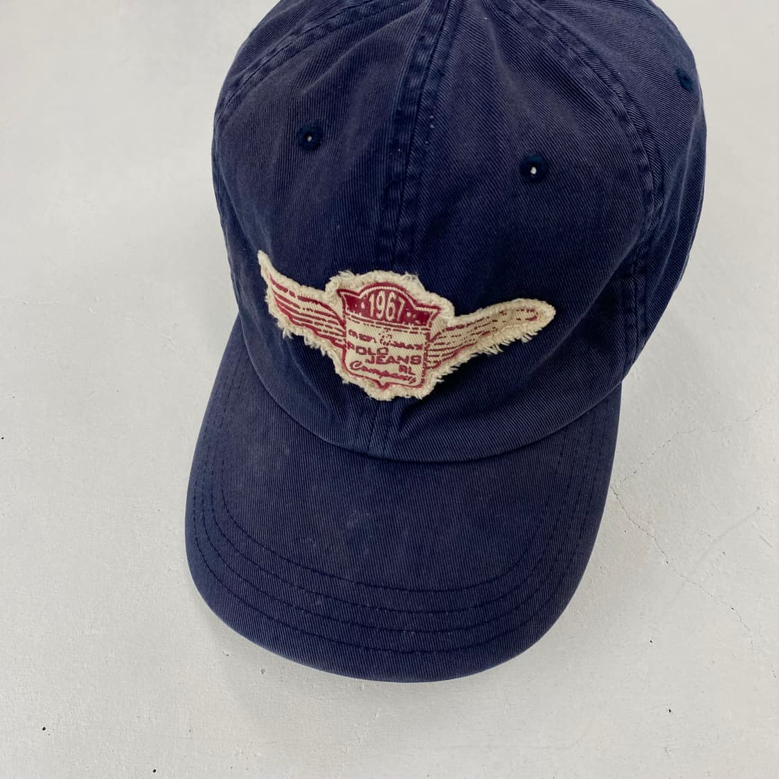 폴로 진스 윙로고 자수 네이비 볼 캡 상품이미지2