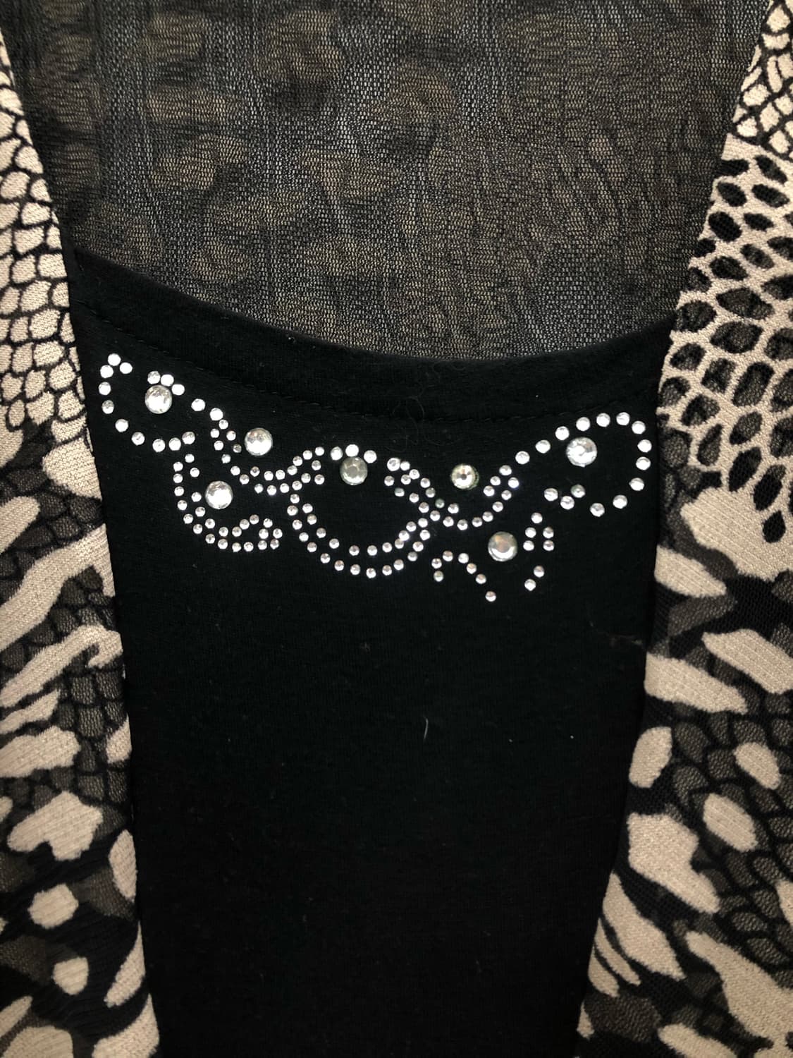 floral leopard pattern sheer short sleev 상품이미지6