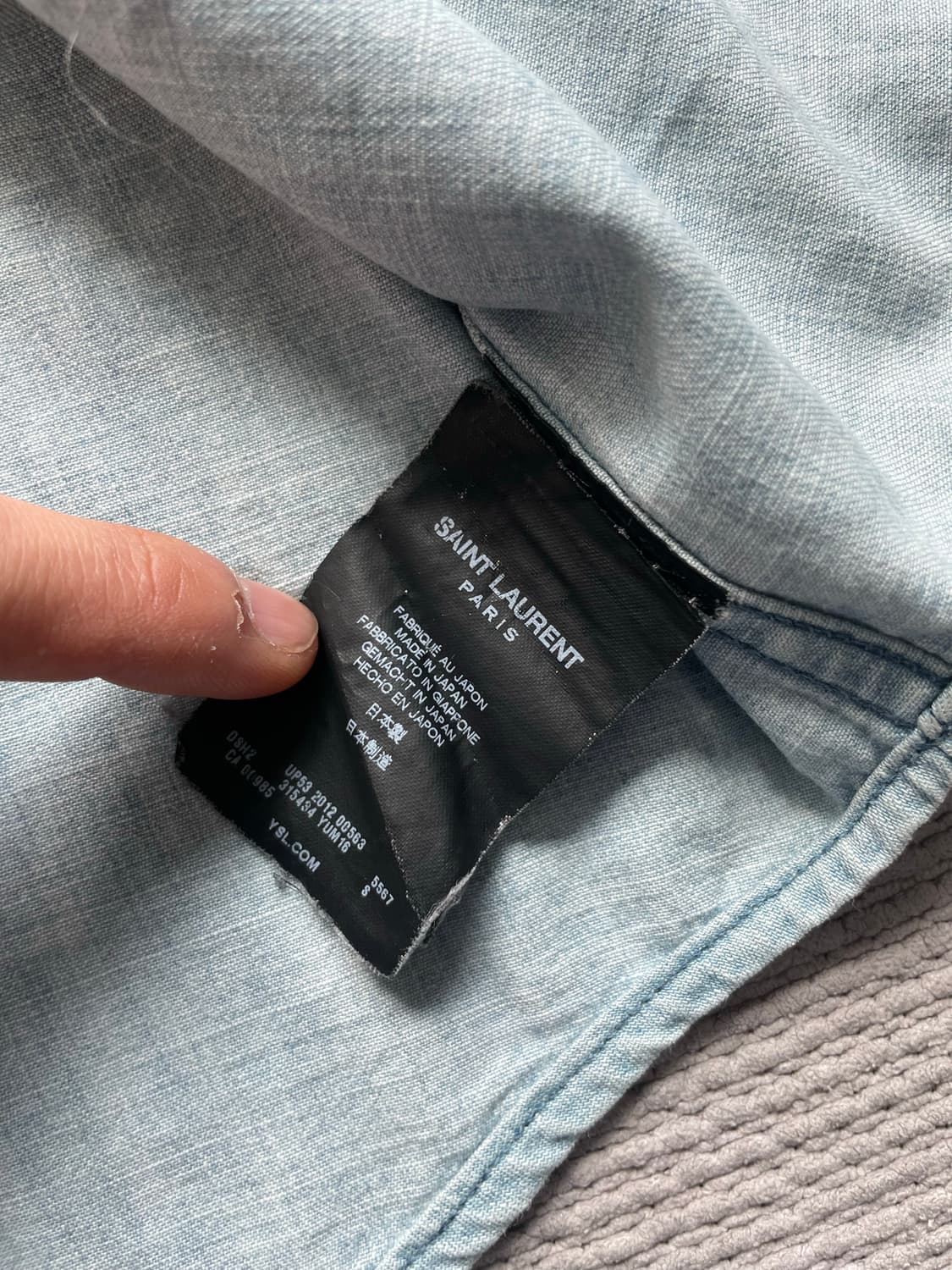 생로랑 웨스턴 데님 셔츠 by 에디 슬리먼 상품이미지4