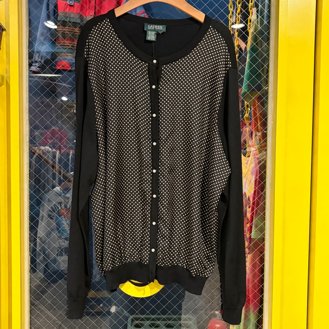 Polo Ralph Lauren 폴로 랄프로렌 도트 진주 배색 가디건 상품이미지5