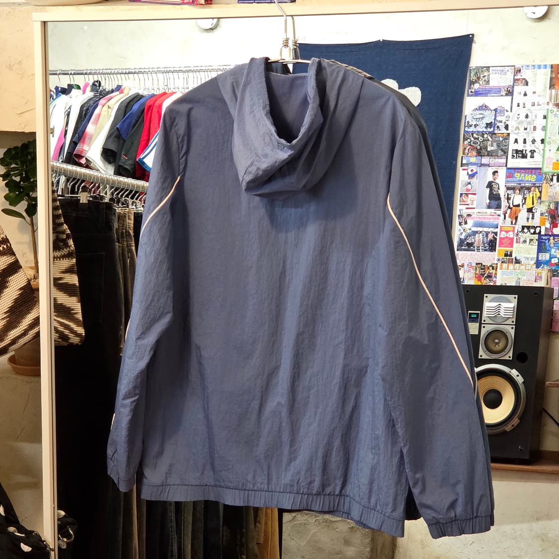 아디다스 블루 아노락 바람막이 후드 상품이미지6